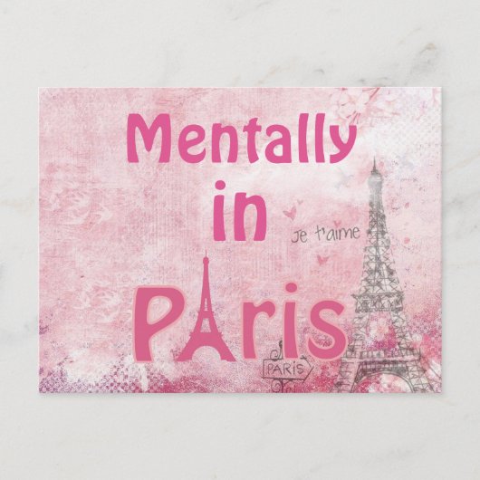 Mentally Paris Postcard Postkarte (Vorderseite)