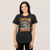 Mentally Sick Physically Thick Feral Raccoon 90s  Tri-Blend Shirt (Vorderseite voll)