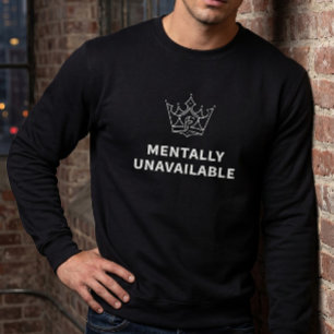 Mentally Unavailable Baseballkappe Schwarz Sweatshirt