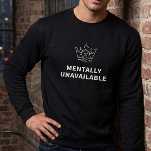 Mentally Unavailable Baseballkappe Schwarz Sweatshirt