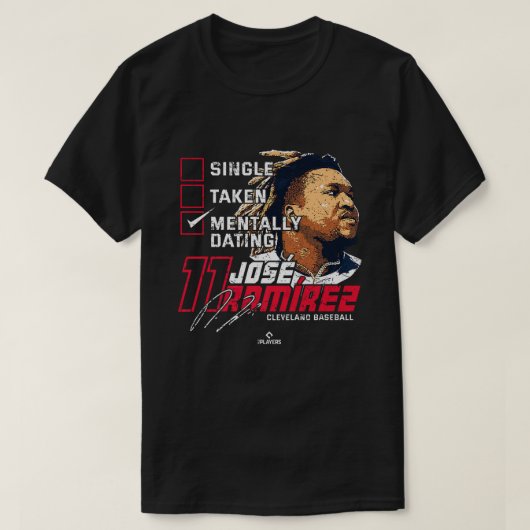 Mentally Verabreden Jose Ramirez Cleveland MLBPA T-Shirt (Design vorne)