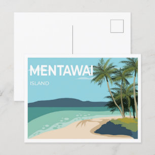 Mentawai Island Indonesien Reiseziel Postkarte