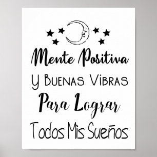 Mente positiva y buenas vibrias poster