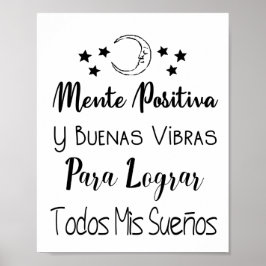Mente positiva y buenas vibrias poster