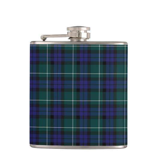 Menteith Scotland District Tartan Flachmann (Vorderseite)