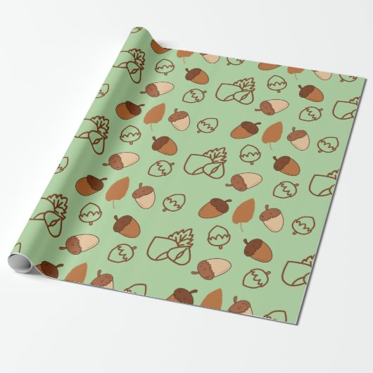 Menthol Green Seamless Wrapping Paper: Hazelnut Geschenkpapier (Ungerollt)