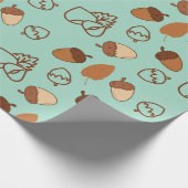 Menthol Seamless Wrapping Paper: Hazelnut Blätter Geschenkpapier (Ecke)