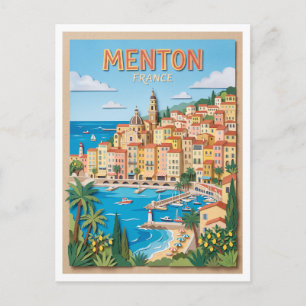 Menton Altstadt Frankreich Postkarte