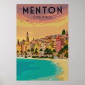 Menton, Cote d'Azur Poster (Vorne)