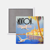 Menton France Vintage Magnet (Vorderseite/Rückseite)