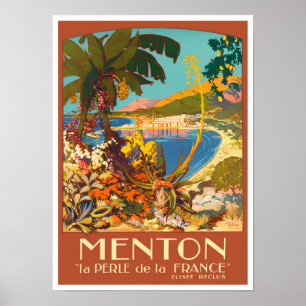 Menton France Vintage Poster