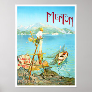 Menton France Vintage Poster