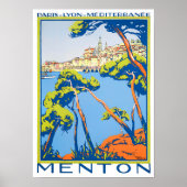 Menton France Vintage Poster (Vorne)
