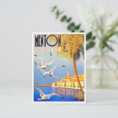 Menton France Vintage Postkarte (Stehend Vorderseite)