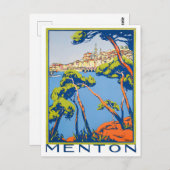 Menton France Vintage Postkarte (Vorne/Hinten)