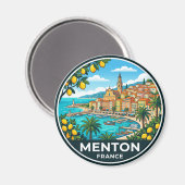 Menton Frankreich Magnet (Vorderseite/Rückseite)