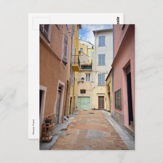 Menton, Frankreich Postkarte (Vorne/Hinten)