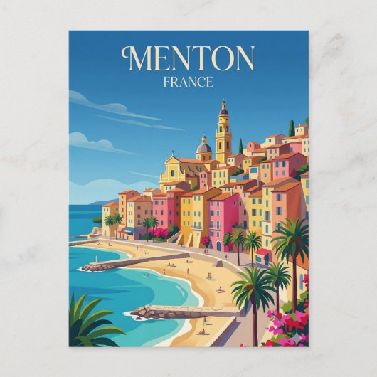 Menton Frankreich Postkarte (Vorderseite)