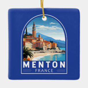 Menton Frankreich Reise Kunst Vintage Keramikornament