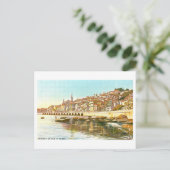 Menton, Frankreich, Vintage Postkarte (Stehend Vorderseite)