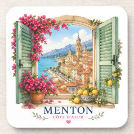 Menton French Riviera coasters Getränkeuntersetzer