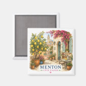 Menton French Riviera Magnet - Patio (Vorderseite/Rückseite)