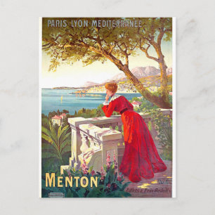 Menton, Landschaft an der französischen Riviera, F Postkarte