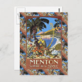Menton, Le perle de la France Postkarte (Vorne/Hinten)