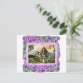 Menton mit Blume Postkarte (Stehend Vorderseite)