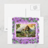 Menton mit Blume Postkarte (Vorne/Hinten)