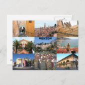 Menton Postkarte (Vorne/Hinten)