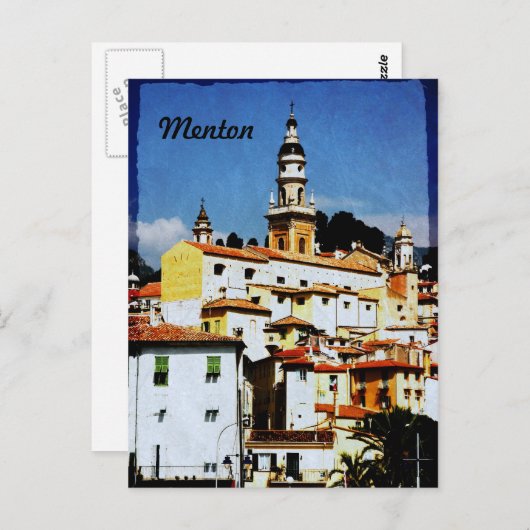 Menton, Provence Postkarte (Vorne/Hinten)