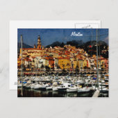 Menton, Provence Postkarte (Vorne/Hinten)