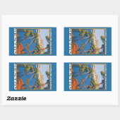 Menton Rechteckiger Aufkleber (Blatt)