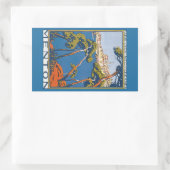 Menton Rechteckiger Aufkleber (Tasche)