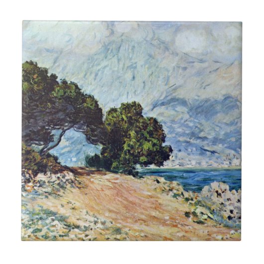Menton Seen von Cap Martin von Claude Monet Fliese (Vorderseite)