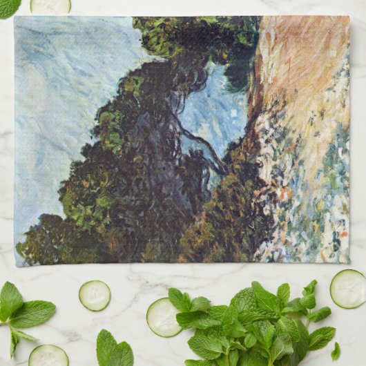 Menton Seen von Cap Martin von Claude Monet Geschirrtuch (Gefaltet)