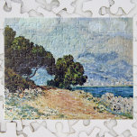 Menton Seen von Cap Martin von Claude Monet Puzzle<br><div class="desc">Menton Seen von Cap Martin (1884) von Claude Monet ist ein Vintager Impressionist feine Kunst, saisonale Malerei. Bäume, Ozean und Küstenlinie stehen im Vordergrund mit der Stadt und den Bergen im Hintergrund. Ein sonniger Tag mit flauschigen Wolken am Himmel. Blick auf die Stadt Menton im Süden Frankreichs von der Küste...</div>