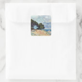 Menton Seen von Cap Martin von Claude Monet Quadratischer Aufkleber (Tasche)