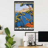 Menton Vintage Travel Poster (Heimbüro)