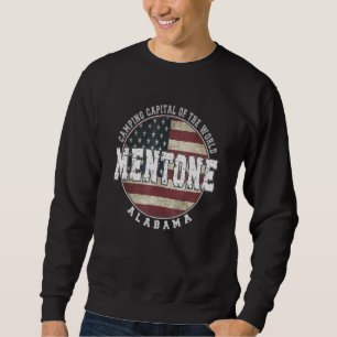 Mentone Alabama Vintage-Amerikanische Flagge Sweatshirt