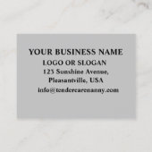 Mentor Coach Silver Gray Visitenkarte (Rückseite)