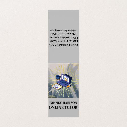 Mentor Coach Silver Gray Visitenkarten (Außenseite Aufgefaltet)