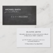 Mentor / Erzieher / Berater Visitenkarte (Vorne/Hinten)