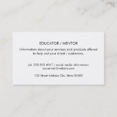 Mentor / Erzieher / Berater Visitenkarte (Rückseite)