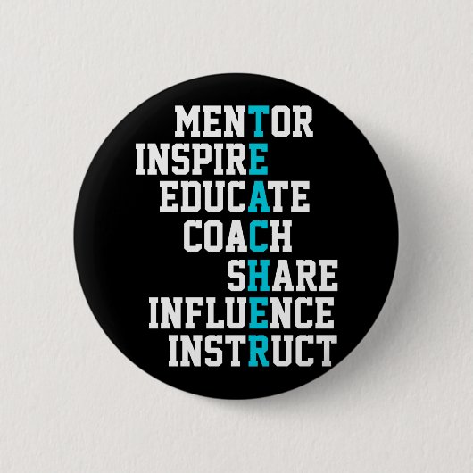 Mentor Inspirier School Nerd Funny Teacher Button (Vorderseite)
