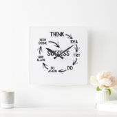 Mentor-Lehrer für motivierend Zitat Quadratische Wanduhr (Zuhause)