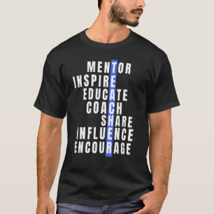 Mentor Teachers Inspirierte Educate Coach Share In T-Shirt