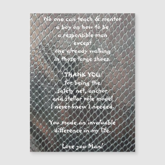 Mentor Vielen Dank Magnetkarte (Vorderseite)