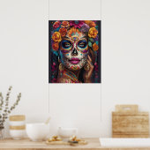 Mentoring Women in Sugar Skull Makeup: Feiern Poster (Küche)